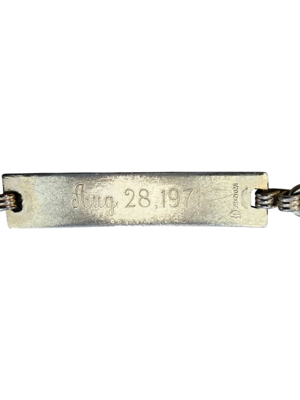 Vintage 1/20 12K Gold-Filled Multi-Stone Scarab Bracelet Engraved Aug 28 1971 9g - Picture 6 of 6